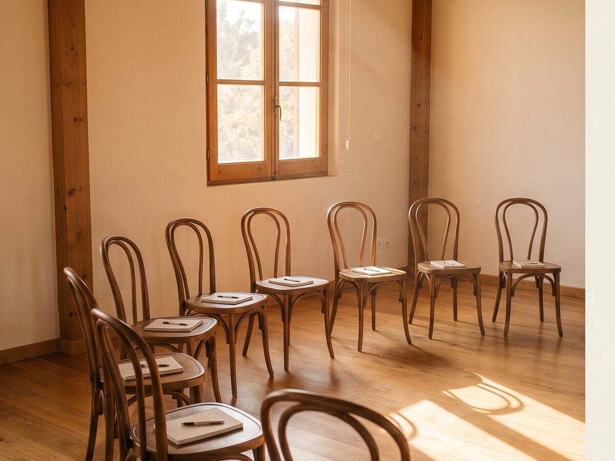 Sala del Instituto preparada para la jornada