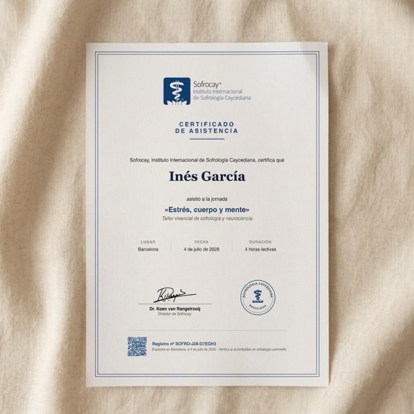 Certificado de asistencia